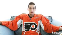 Hockey Boy Jimmy Bodine and His Big Curved Stick