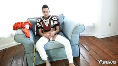 Hockey Boy Jimmy Bodine and His Big Curved Stick