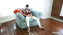 Hockey Boy Jimmy Bodine and His Big Curved Stick